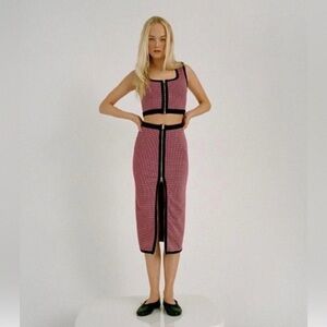 Zara Pink and Black Skirt Set